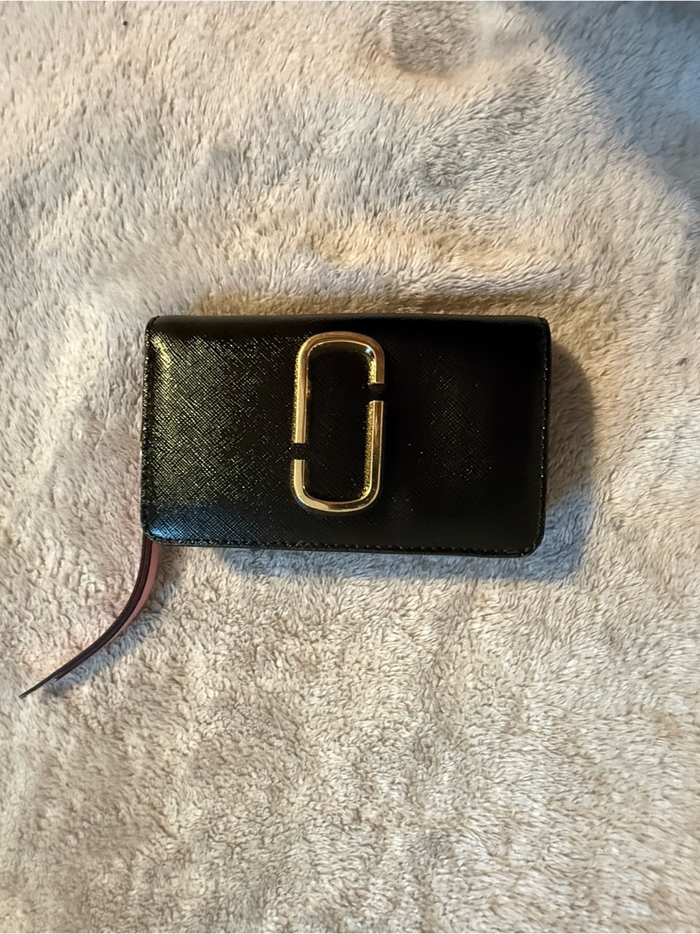 Marc Jacobs black saffiano leather wallet